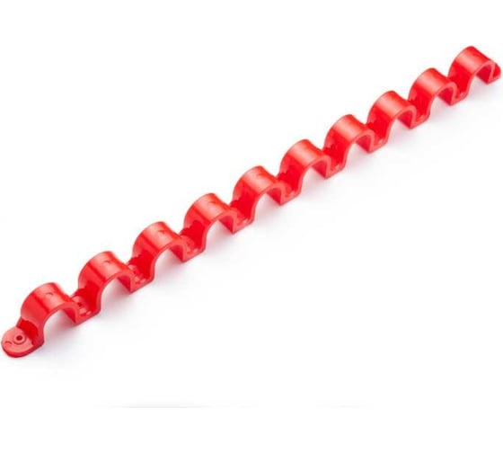 Изображение товара Гребенка из скоб для сантехнических труб Fedast для монтажных пистолетов, 20 мм, синий, 10 мест, 10 шт. GR10SK20-B