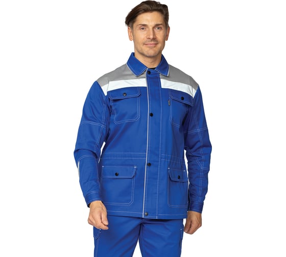 Изображение товара Куртка мужская летняя Прабо " Эко-Труд" василёк/с.серый р-р 44-46/182-188 47464
