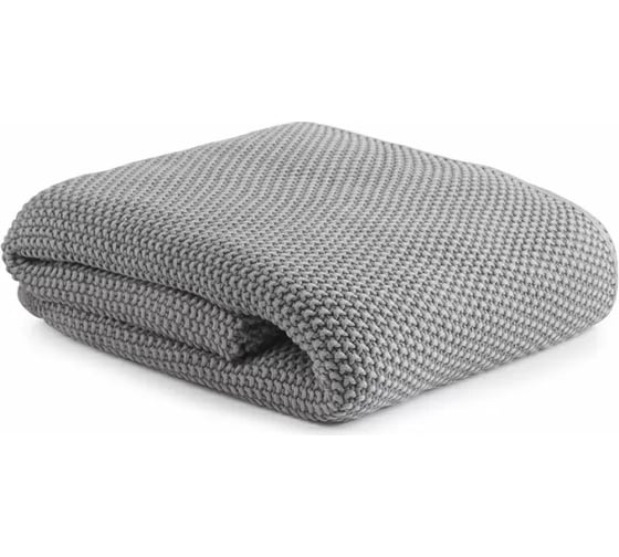 Изображение товара Плед Tkano из стираного хлопка, серого цвета, коллекция Essential, 130x180 см TK22-TH0008