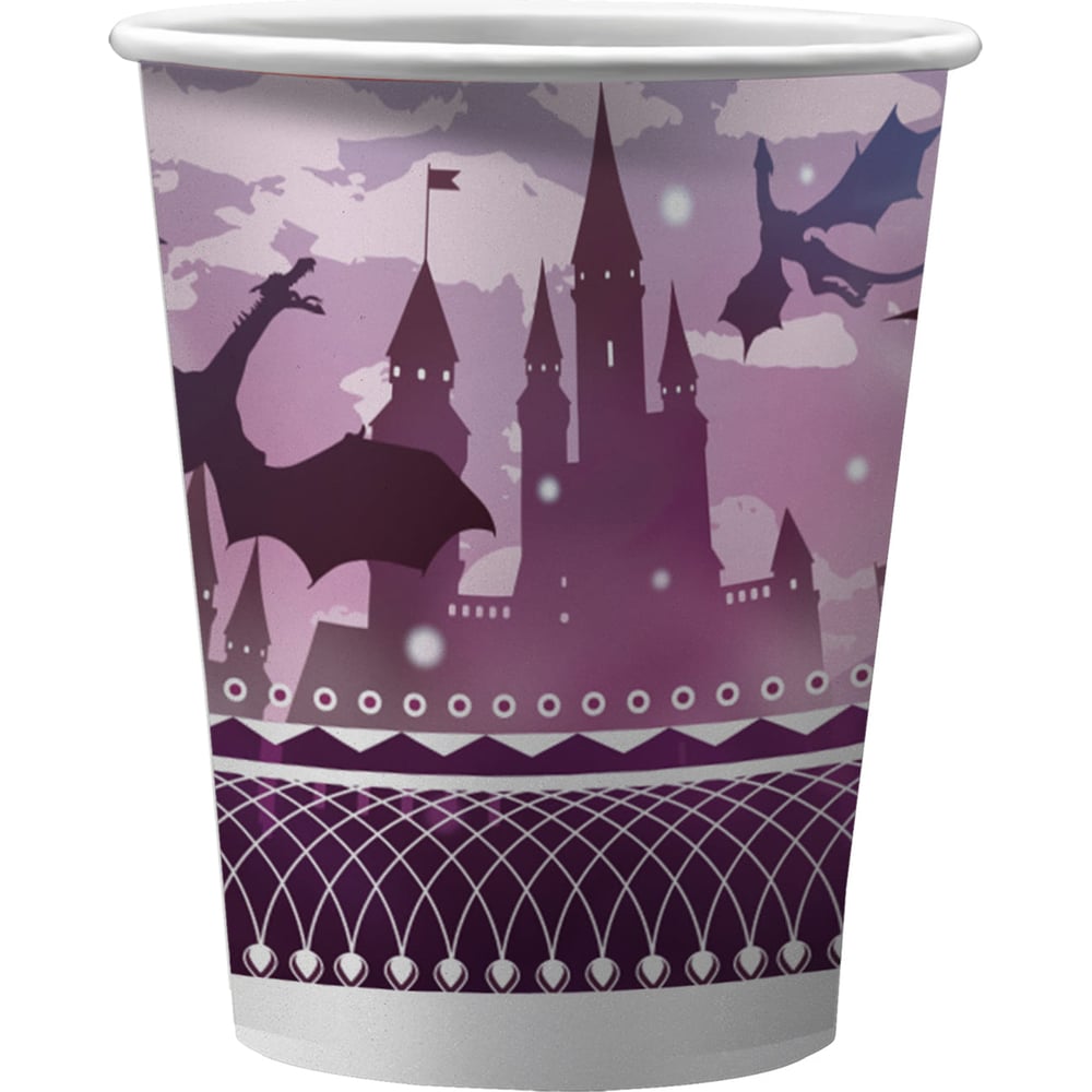 Изображение товара Бумажные стаканы ND Play Дракон фиолетовые 250 мл 6 шт