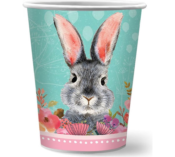 Изображение товара Набор бумажных стаканов ND Play Кролик 250 мл, 6 шт 305983