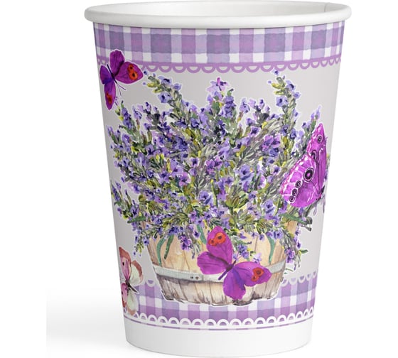 Изображение товара Набор бумажных стаканов ND Play Лаванда - 2 250 мл, 6 шт 302986
