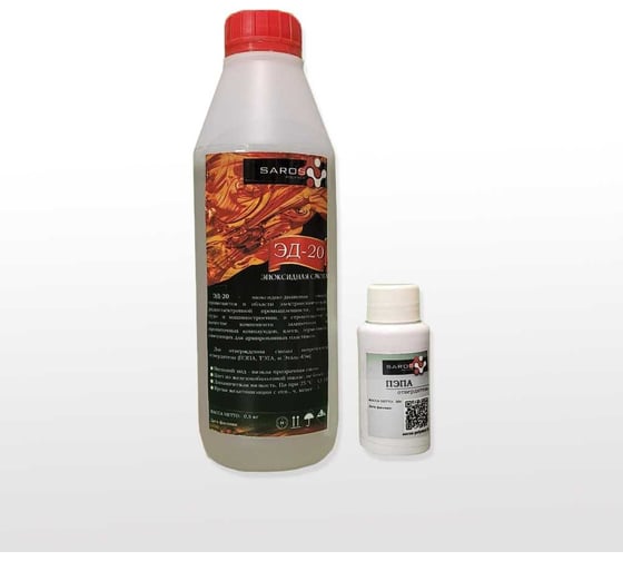 Изображение товара Эпоксидная смола Saros Polymer ЭД-20 500 г + пэпа 50 г 001010