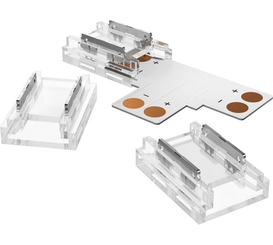 Изображение товара Коннектор для светодиодной ленты geniled 10мм для Т и L-образного соединения угловой прокалывающий 12358