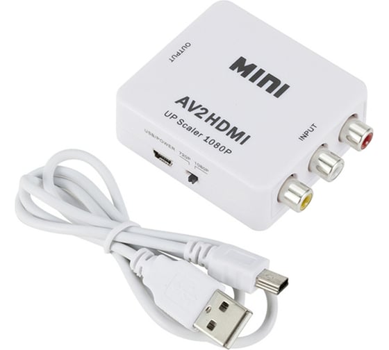 Изображение товара Конвертер PALMEXX AV (RCA) - HDMI, белый PX/AV-HDMI