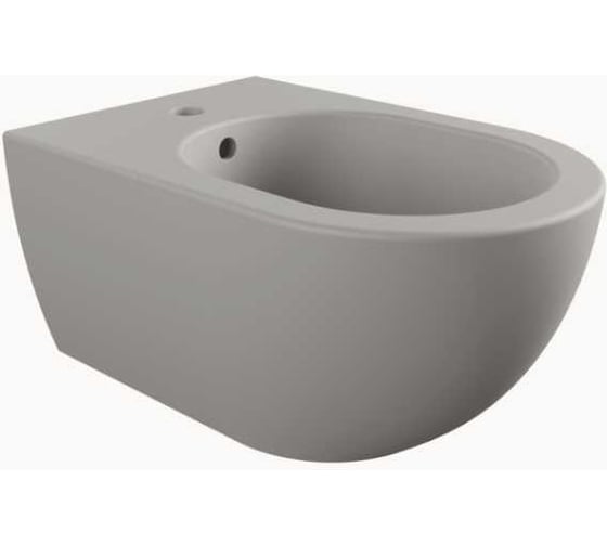 Изображение товара Подвесное биде Flaminia App 540x360хh270 мм, 1 отверстие для смесителя, перелив, донный клапан, крепление в комплекте, керамика, цвет Cenere AP218CEN