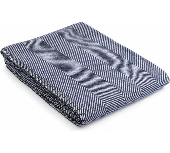 Изображение товара Плед Tkano из шерсти мериноса, темно-синего цвета, коллекция Essential, 130x180 см TK23-TH0001