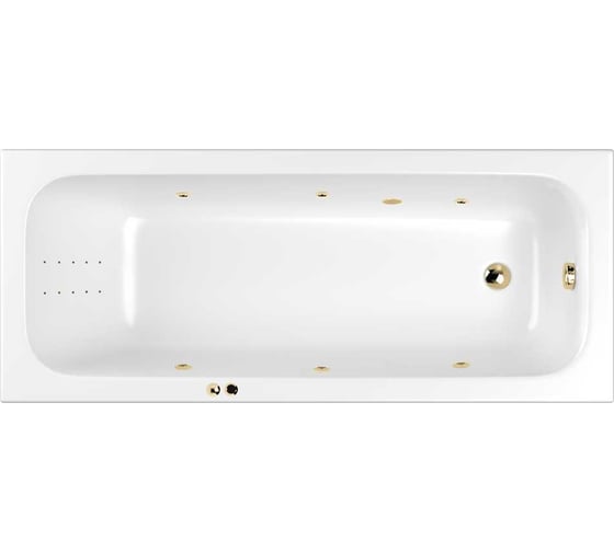 Изображение товара Ванна WHITECROSS Vibe 180x75 "LINE NANO" (золото) 0105.180075.100.LINENANO.GL