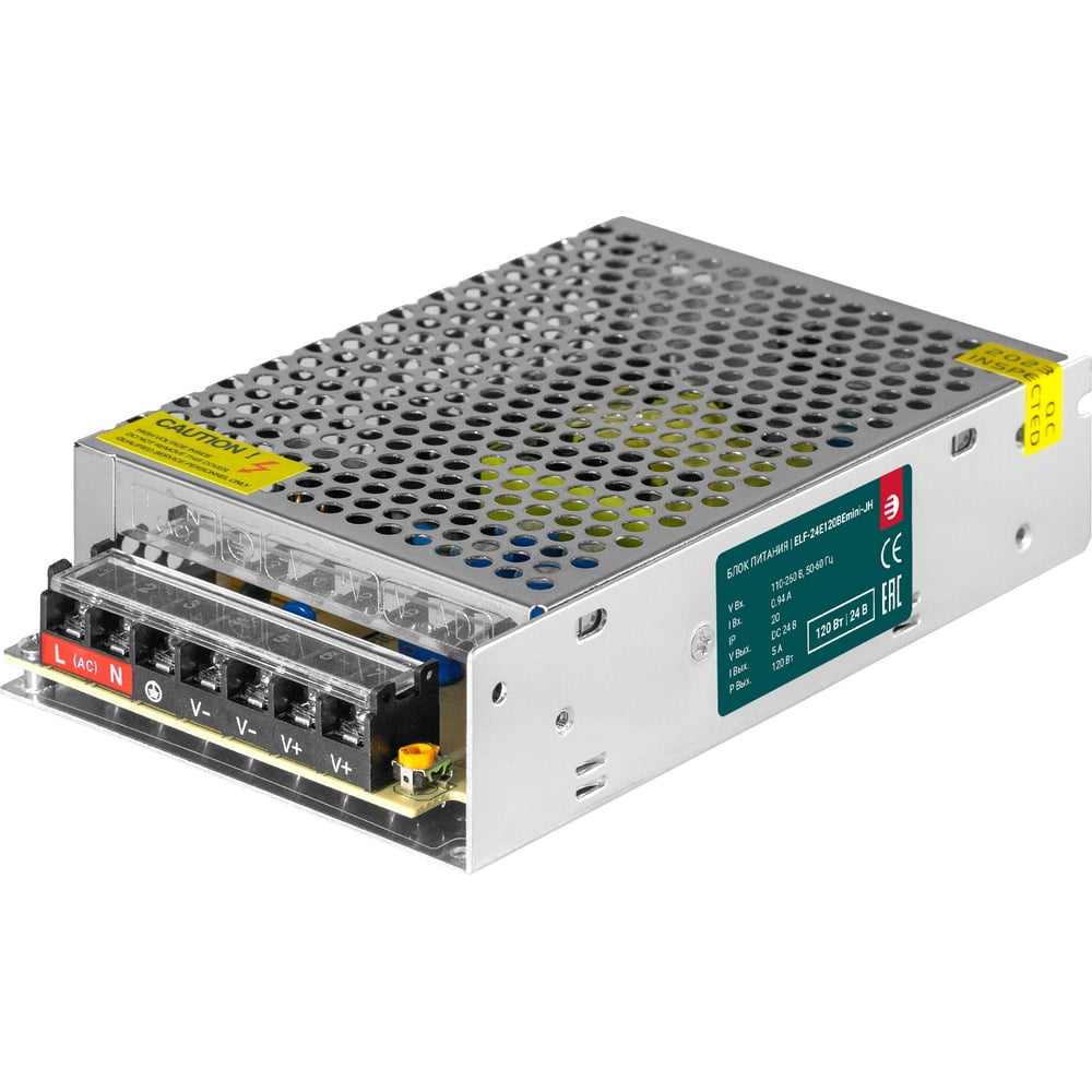 Изображение товара Блок питания для светодиодных источников 24V 120W ELF-24E120BEmini-JH
