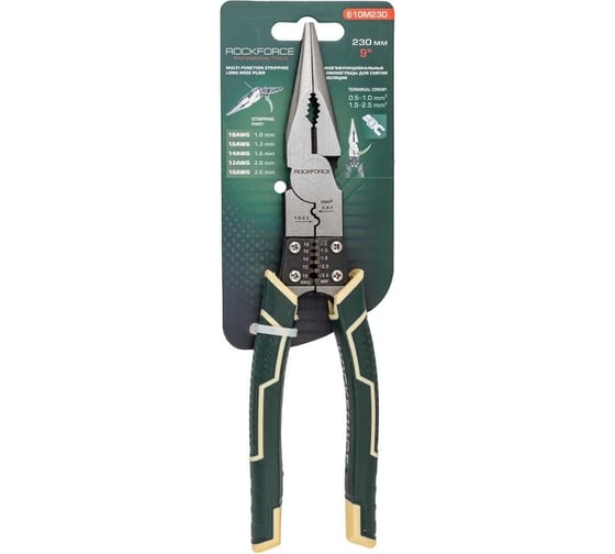 Изображение товара Длинногубцы для снятия изоляции Rockforce 230мм RF-610M230(58533)