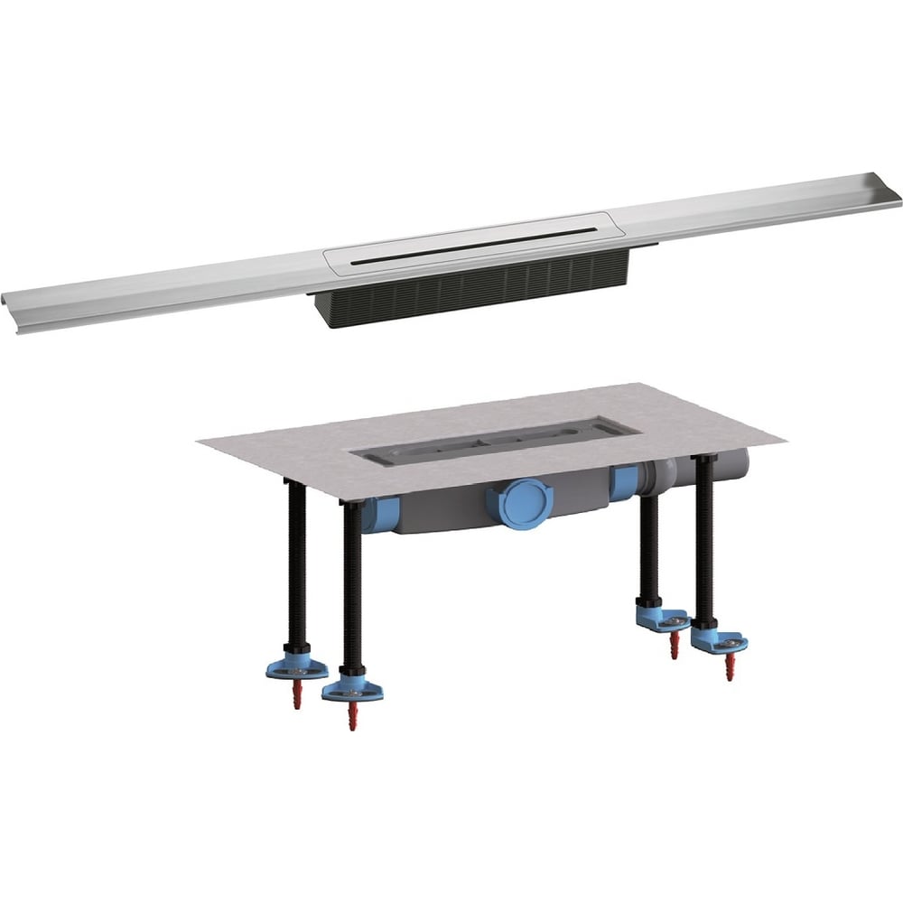 Изображение товара Лоток с горизонтальным выпуском HL DN50 с решеткой 900 мм серия Стандарт