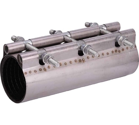 Изображение товара Хомут ремонтный (свертная муфта) АТКА нержавеющая сталь, L=300 мм, Ду100 (113-123), 3 шпильки 1001010230