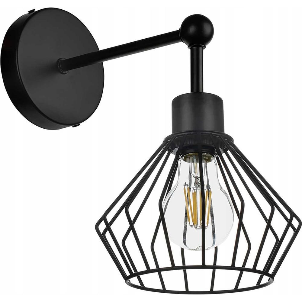 Изображение товара Бра De Fran B-1145, Е27 60Вт, серия КЕРО, цвет BK черный B-1145 BK