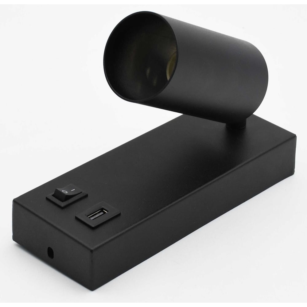 Изображение товара Настенный светильник AL-151 серия АРИД с USB и выключателем черный 50Вт