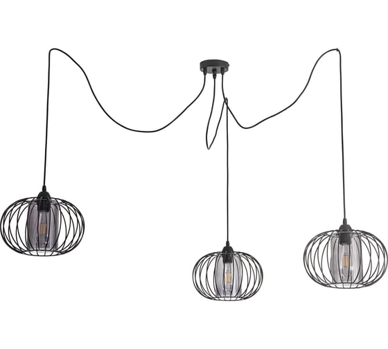 Изображение товара Люстра De Fran LP-4308, Е27 3x60Вт, серия АРГУН, цвет BK черный/стекло LP-4308 BK