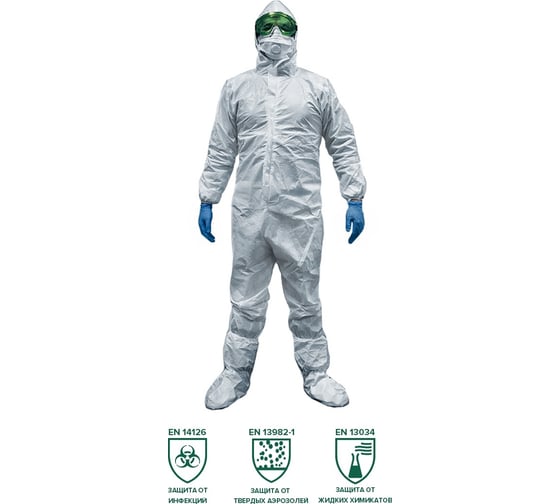 Изображение товара Защитный комбинезон БЕРТА ECOTEX, дышащий, 65 г/м², размер L ЕКО-TLM01 BASIC-L