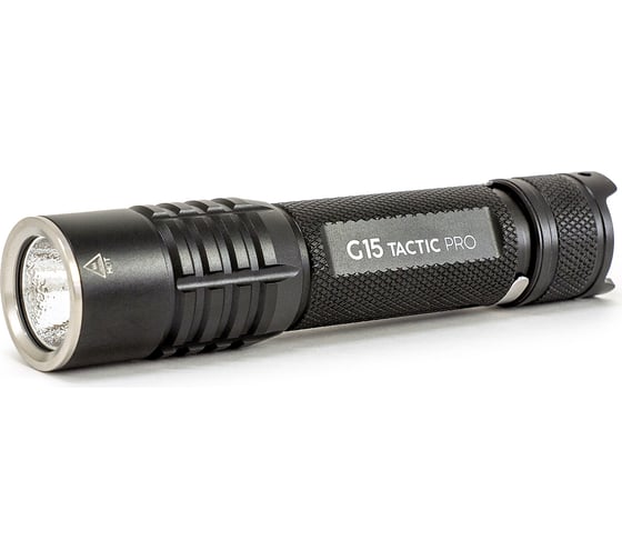 Изображение товара Фонарь ЯРКИЙ ЛУЧ G15 Tactic Pro HP50.2 3000К max2000лм, 5 режимов, IPX8, встроенное ЗУ, аккумулятор 18650 2600mAh 4606400106876