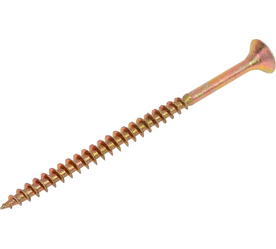 Изображение товара Саморез универсальный МЕТАЛЛСЕРВИС 5x80 желтый цинк 1кг 1263991