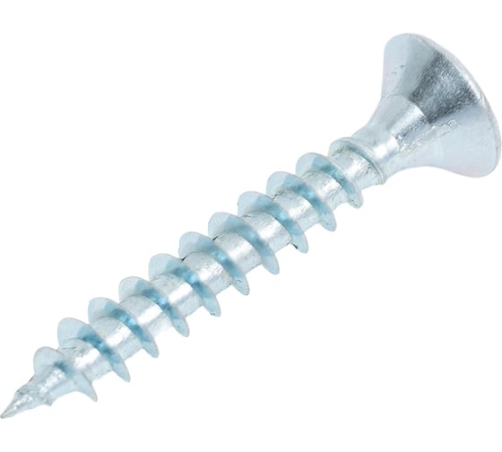 Изображение товара Саморез универсальный МЕТАЛЛСЕРВИС 6x40 белый цинк 100шт. МС 1265759