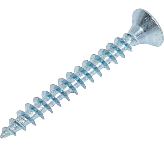 Изображение товара Саморез универсальный МЕТАЛЛСЕРВИС 6x50 белый цинк 20шт. МС 1265763