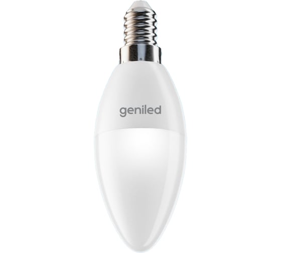 Изображение товара Светодиодная лампа geniled энергосберегающая, E14, C37, 6Вт, 4000K, 90Ra, свеча, 3 шт 01375_4000_3