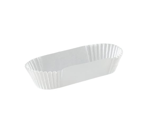 Изображение товара Капсула бумажная ALMIN тарталетка 105x40x25 мм 1000 шт в упаковке овальная белая 1/4 ТК-2970