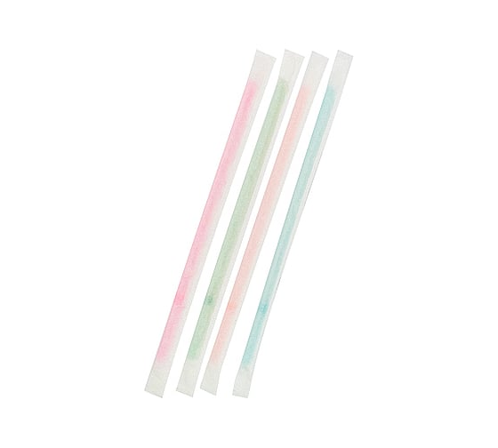 Изображение товара Соломка-трубочка для коктейля ALMIN высота 240, диаметр 5 мм 250 шт в упаковке с изгибом флуоресцентная полипропилен в индивидуальной упаковке 1/20 ПС-2405