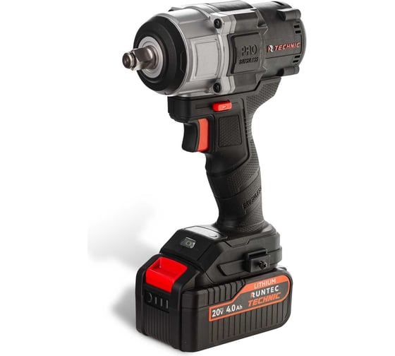 Изображение товара Ударный аккумуляторный гайковерт RUNTEC TECHNIC 1/2, 20 В, 2x4 Ач, 800 Нм RT-IW800T