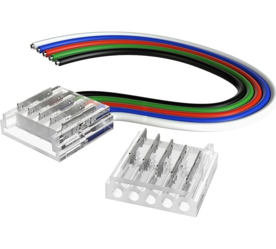 Изображение товара Коннектор для светодиодной ленты geniled RGBW 12мм для гибкого соединения или подключения прокалывающий 12364