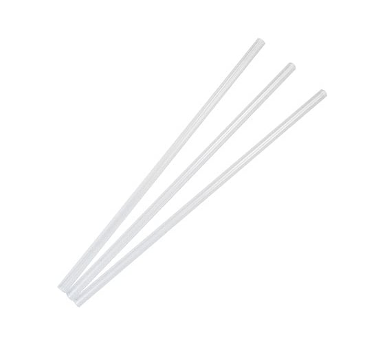Изображение товара Соломка-трубочка для коктейля ALMIN высота 210, диаметр 7 мм 250 шт в упаковке прямая прозрачный полипропилен 1//32 ПС-009