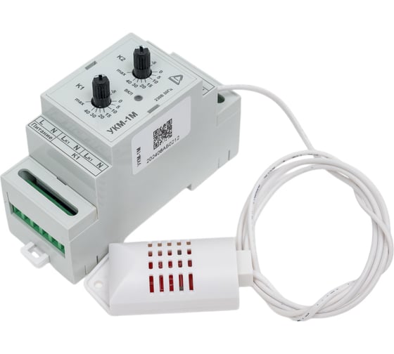 Изображение товара Электронный термостат АМАДОН для контроля обогрева и вентиляции/аппаратуры с выносным водонепроницаемым датчиком УКМ-1М