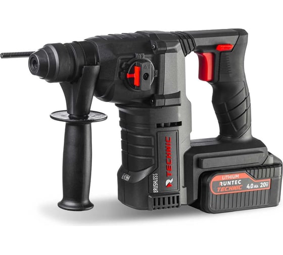 Изображение товара Аккумуляторный перфоратор RUNTEC TECHNIC 2.5 Дж, 20 В, 2x4 Ач, 900 Вт RT-EH900T