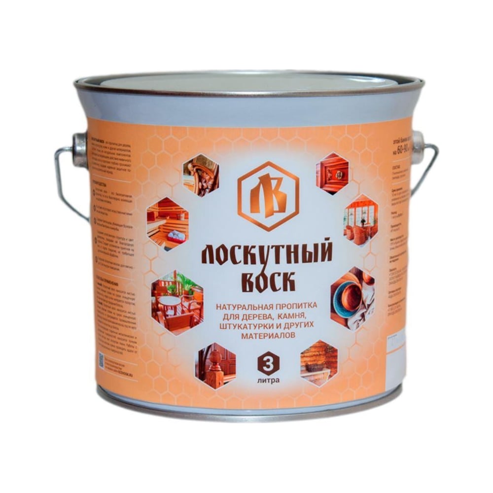 Изображение товара Лоскутный воск 3л для защиты деревянных поверхностей