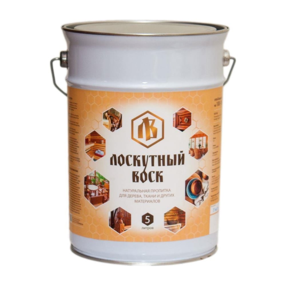 Изображение товара Лоскутный воск 5л для защиты и декоративной отделки дерева