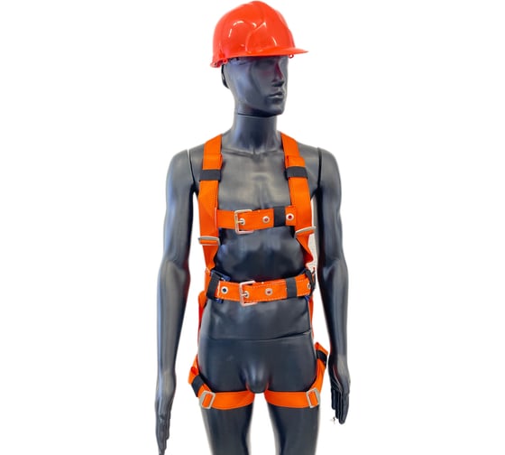 Изображение товара Пояс предохранительный КанТраст  строительный тип "Д" р-р 780-1040 (S), строп без амортизатора, 1,5 м, цвет оранжевый PprtdssbaО
