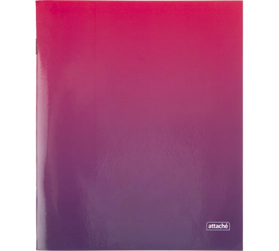 Изображение товара Тетрадь общая Attache А5 48 листов, Градиент Малиновый клетка, 65 г, скрепка,УФ-лак 1919330