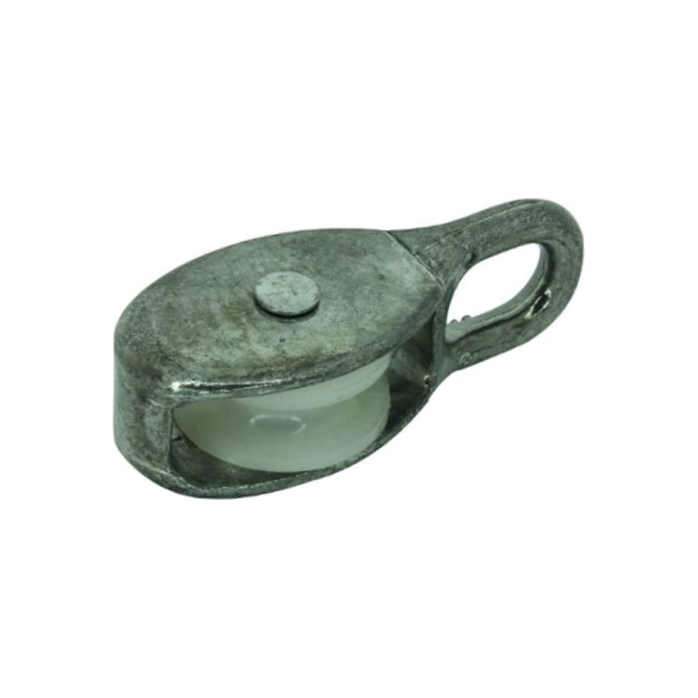 Изображение товара Блок одинарный ЦКИ 12 мм цинк пластиковый ролик надежный крепеж