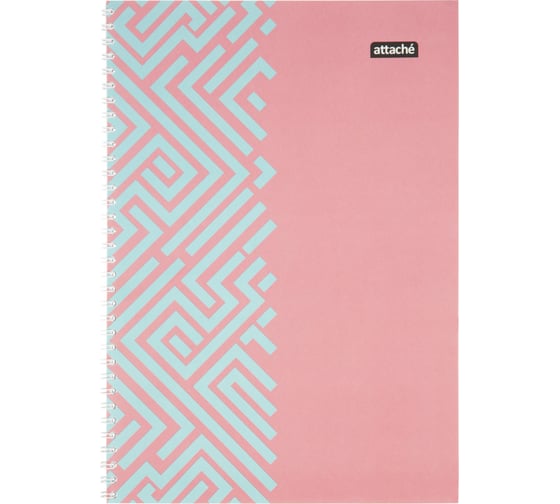Изображение товара Тетрадь общая Attache А4 60 листов, Греция голубой/красный клетка, 65 г, гребень, ВД-лак 1919349