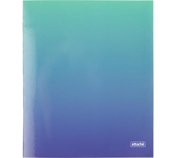 Изображение товара Тетрадь общая Attache А5 48 листов, Градиент Бирюза клетка, 65 г, скрепка, УФ-лак 1919331