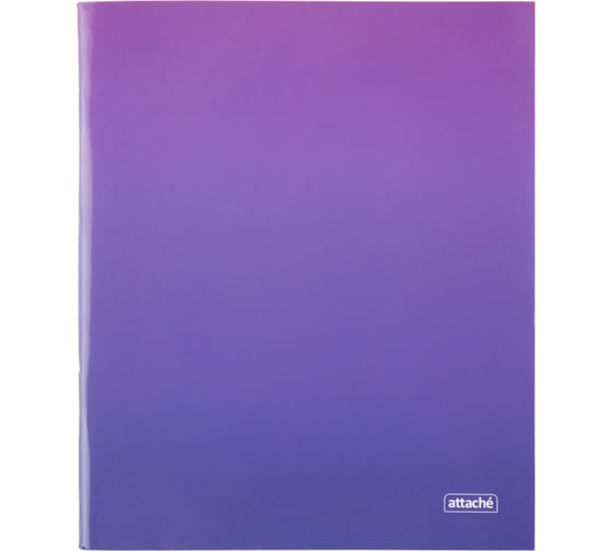 Изображение товара Тетрадь общая Attache А5 48 листов, Градиент Фиолет клетка, 65 г, скрепка, УФ-лак 1919329
