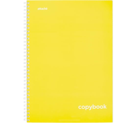 Изображение товара Бизнес-тетрадь Attache А4 96 листов, Акварель желтый, клетка, гребень, картон 1919372