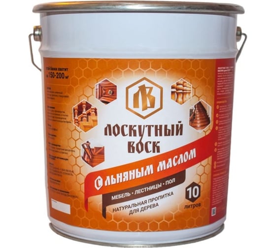 Изображение товара Лоскутный воск с льняным маслом 10л ЛМ1000