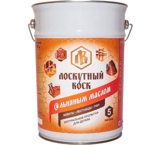 Изображение товара Лоскутный воск с льняным маслом 5л ЛМ0500