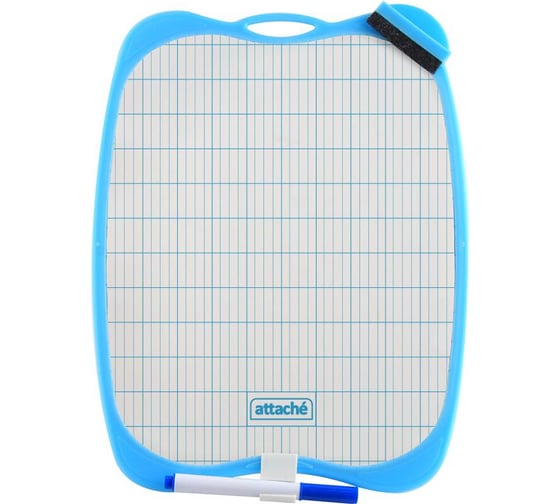 Изображение товара Доска двусторонняя маркерная Attache 21x27 белый/клетка+маркер+губка 1780107