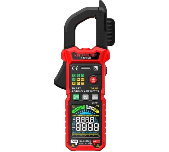 Изображение товара Цифровые токовые клещи КВТ КТ 205D серия PROLINE 90386