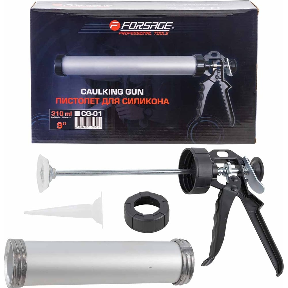 Изображение товара Алюминиевый пистолет для силикона Forsage F-CG-01 400 гр