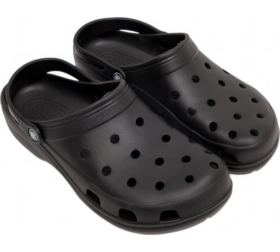 Изображение товара Сабо фирма СТЕП ЭВА медицинские с ремешком и перфорацией, модель 3, черный, размер 46 00-00003697