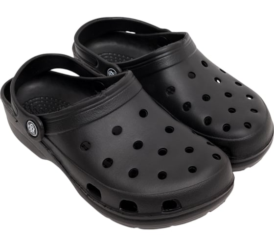 Изображение товара Сабо фирма СТЕП ЭВА медицинские с ремешком и перфорацией, модель 3, черный, размер 36 00-00002773