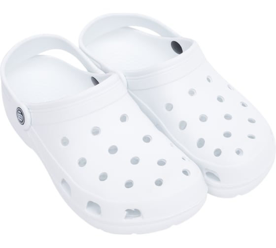 Изображение товара Сабо фирма СТЕП ЭВА медицинские с ремешком и перфорацией, модель 3, белый, размер 36 00-00002717