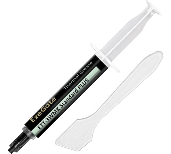 Изображение товара Термопаста ETТ-3WMK Standard PLUS 3.2 Вт/(м·К), 5 г, шприц с лопаткой ExeGate 296093